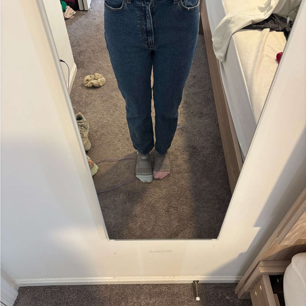 Abercrombie & Fitch High Rise Dark Blue Jeans